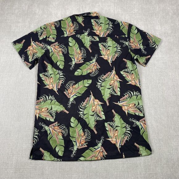 Retro The Butcher Shirt Mens Large Black Hawaiian Tropical Stretch Button Up - Picture 8 of 11